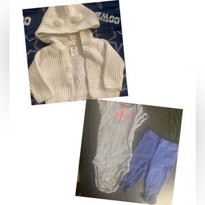 Carter's Cozy Knit Cardigan and Carters outfit!